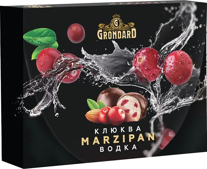  TM Grondard       (10186) Конфеты глазированные Марципановые Клюква и Водка, 98г  в Пушкино