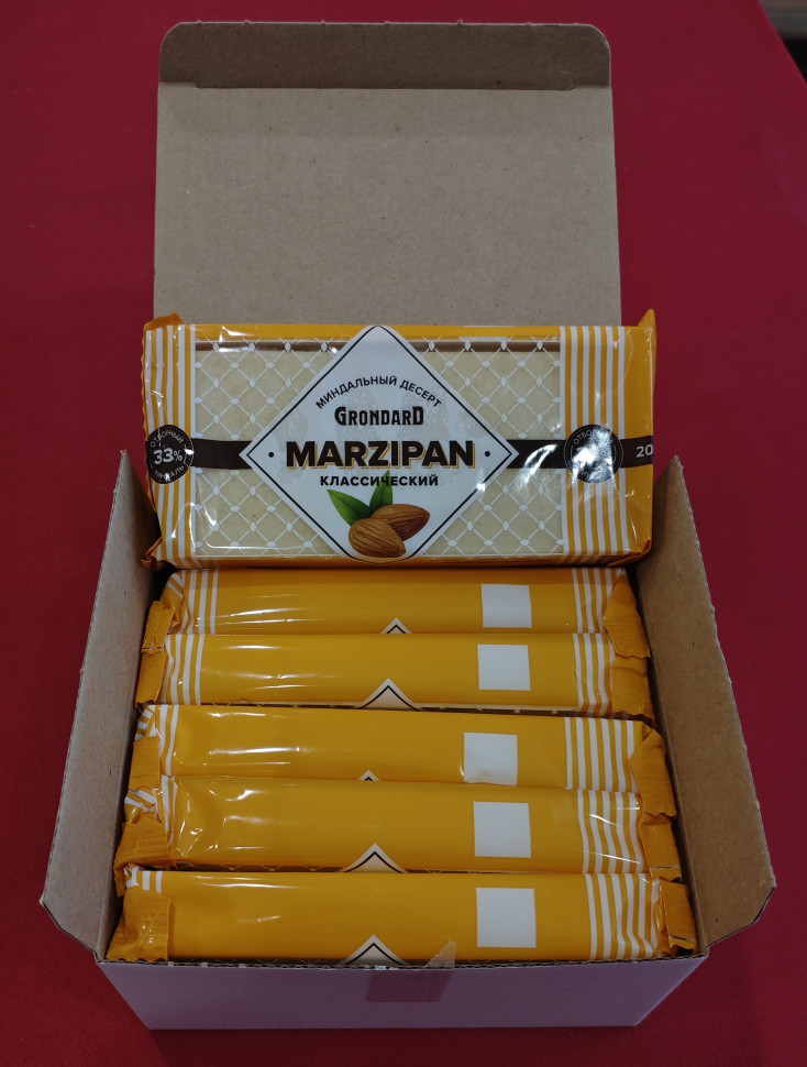  TM Grondard      (11133) Марципан 33%, (блок 6 шт по 200г)             в Пушкино