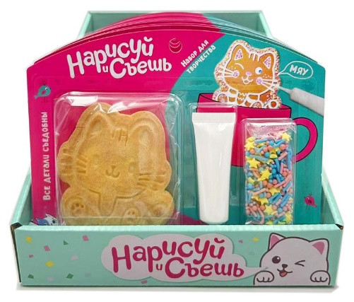 №3 Набор для творчества Нарисуй и съешь "Котёнок" (блок 12шт 59г) в Пушкино
