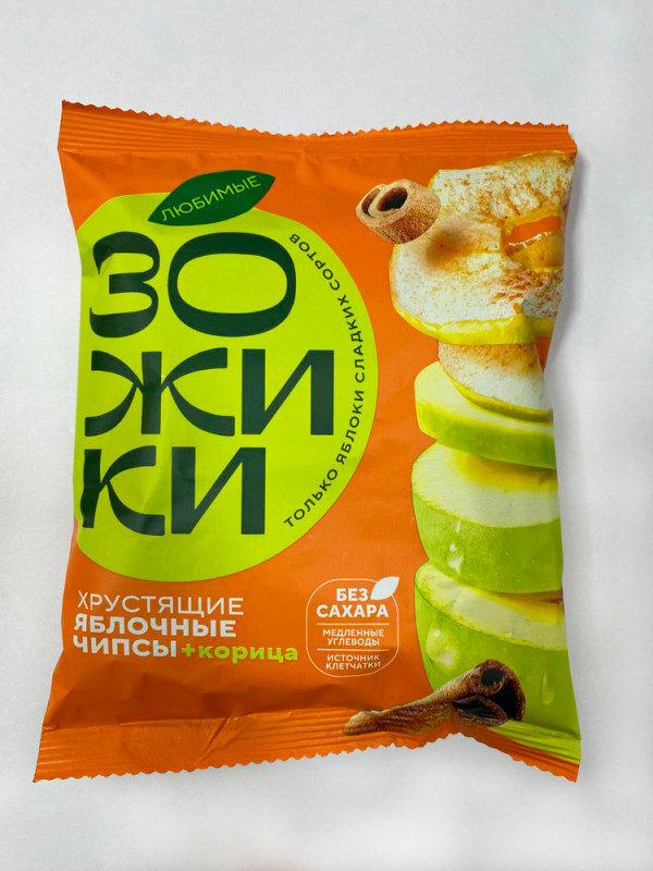 №1 Зожики Яблочные+корица чипсы, 25г  в Пушкино