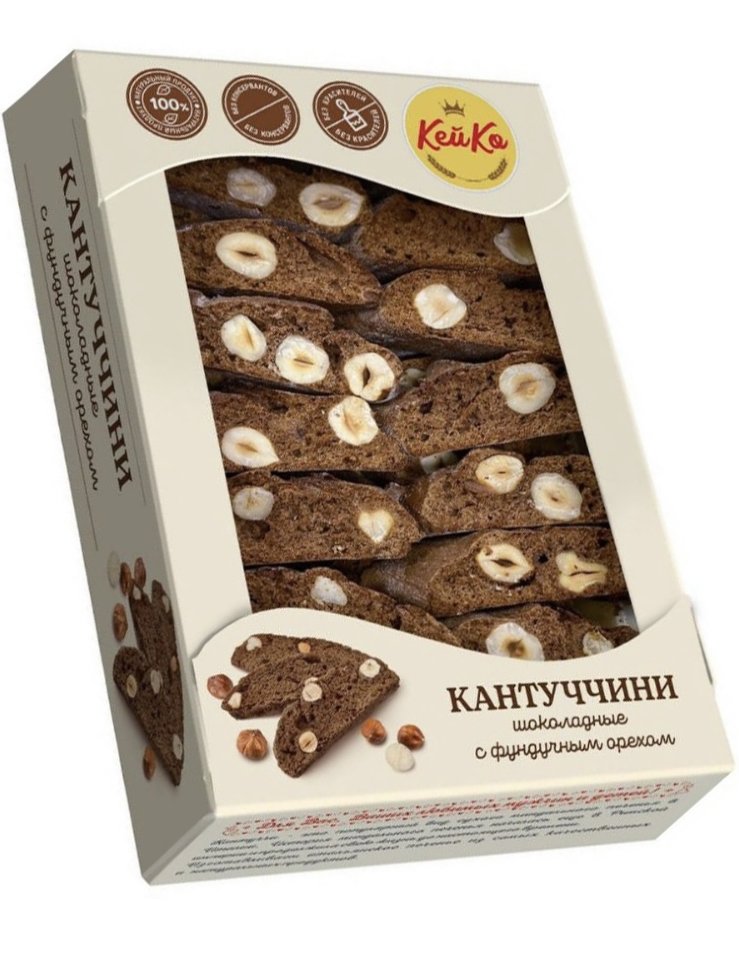  Кей Ко Кантуччини шоколадные с фундучным орехом, 200г  в Пушкино
